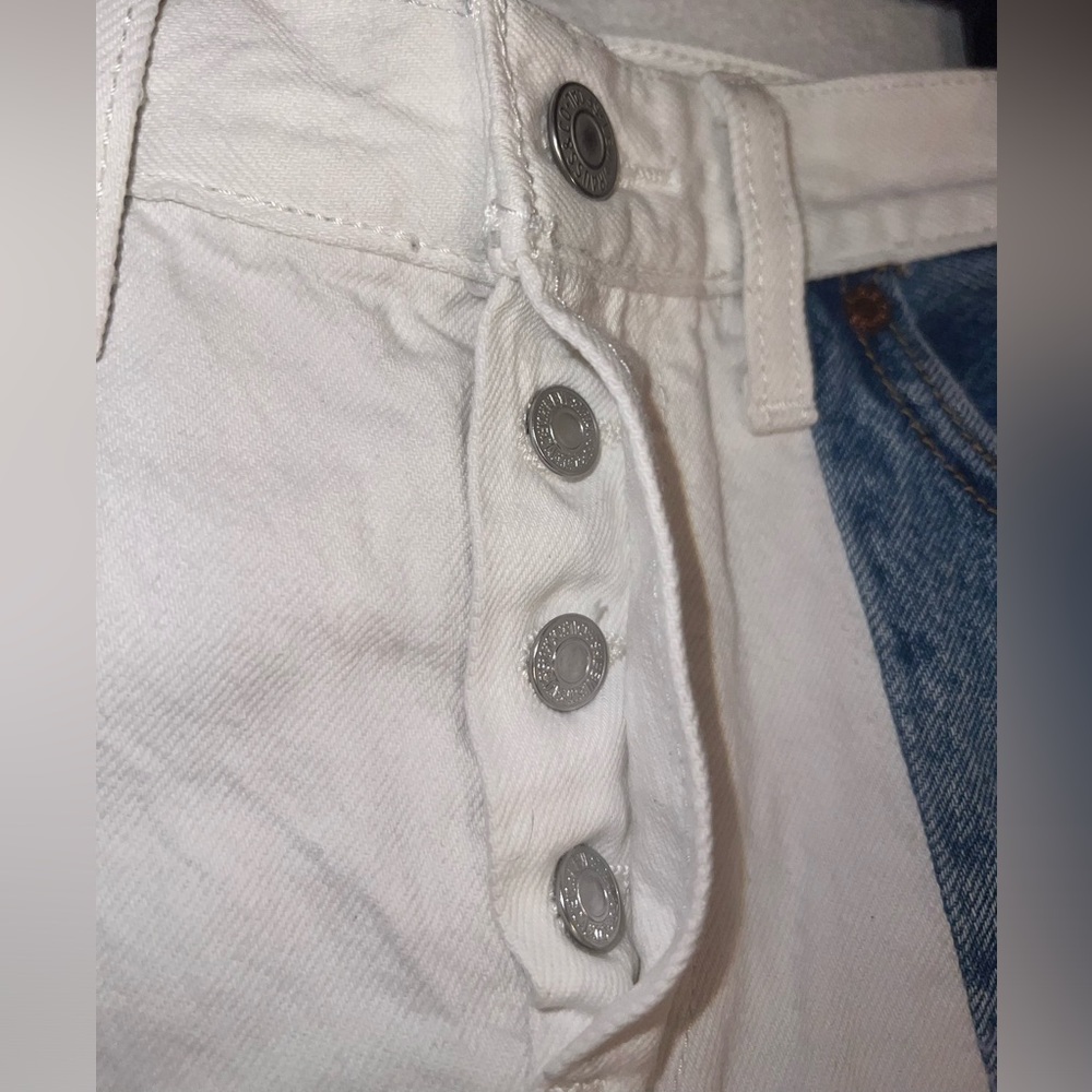 Uo Levi Patchwork Jean Shorts - image 6